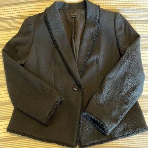 Ann Taylor blue textured blazer - size 12